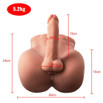 Реалистичный мужской полу-торс 26x24x15см с вибродилдо Xise SHEQU Bartlett Male Thrusting and Vibrating Torso