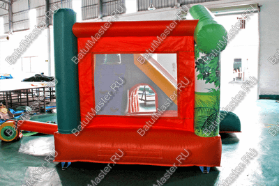 Небольшой надувной батут "Лесной домик"
