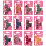 Заколка-краб для волос на блистере «Magic Gloss», кольца, микс 6 цветов, 6,5см