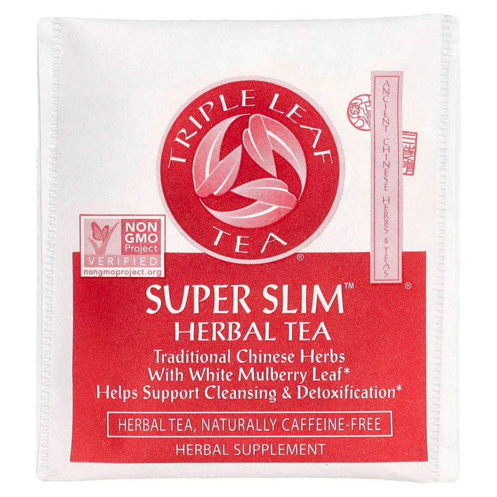 Triple Leaf Tea, Super Slim, травяной чай, без кофеина, 20 чайных пакетиков, 33 г (1,16 унции)