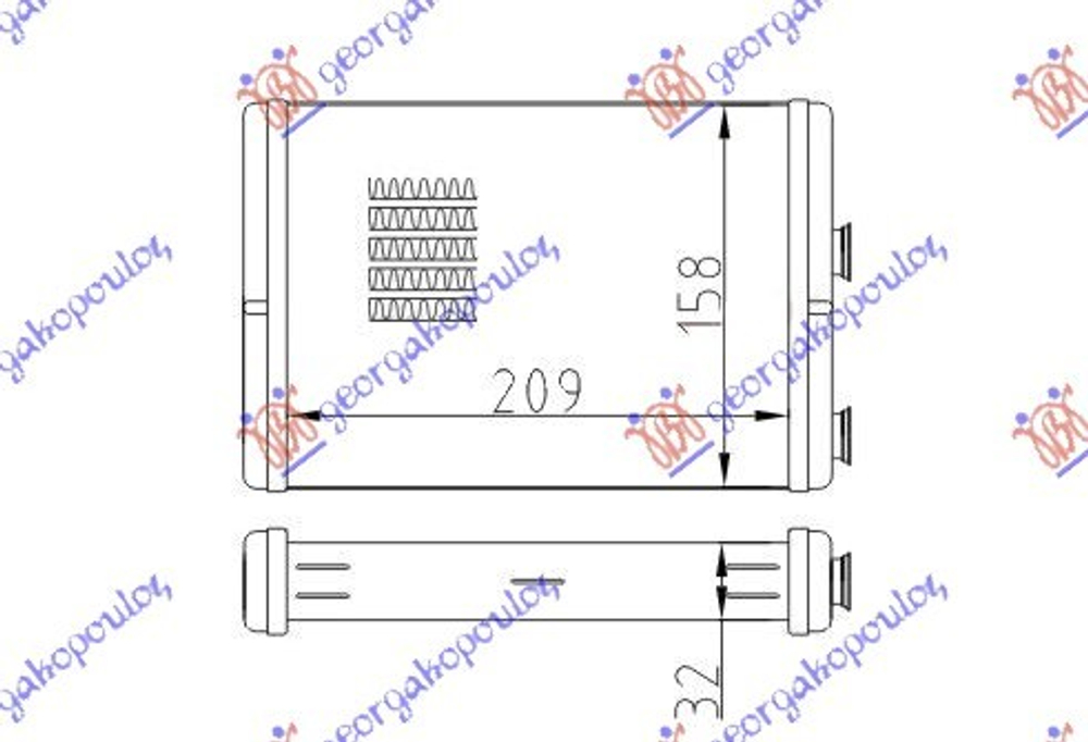GBG - 036806510-GBG - Heat Exchanger, interior heating