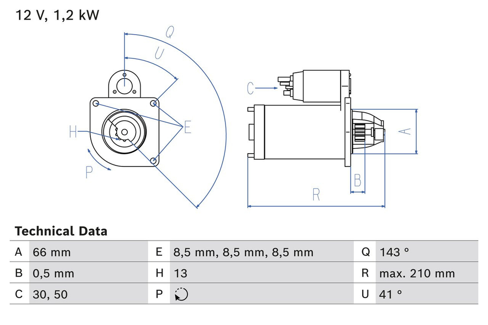 BOSCH - 0986025000-BOC - Starter