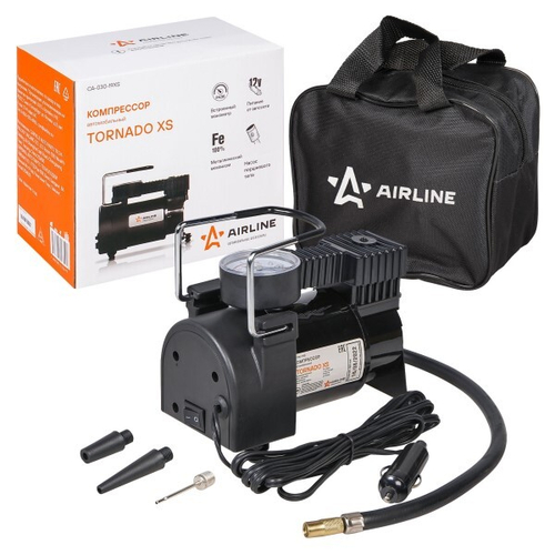 Компрессор поршневой  TORNADO XS   12В, 30 л/мин. до 7 Атм в сумке (AIRLINE)