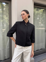 Жакет укороченный на одной пуговице