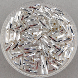 Miyuki Twisted Bugle #0001 (хрусталь с внутренним серебрением)