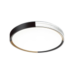 7629/DL PALE SN 184 Светильник пластик/черный/золотистый LED 48Вт 3000-6300K D400 IP43 пульт ДУ VELIO