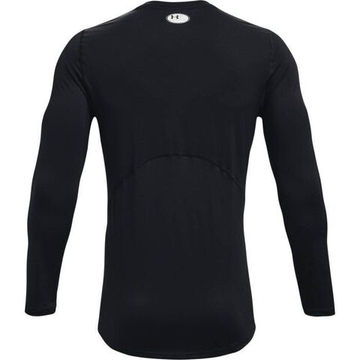 Мужская теннисная футболка теннисная Under Armour Men's HeatGear Armour Fitted Long Sleeve - черный