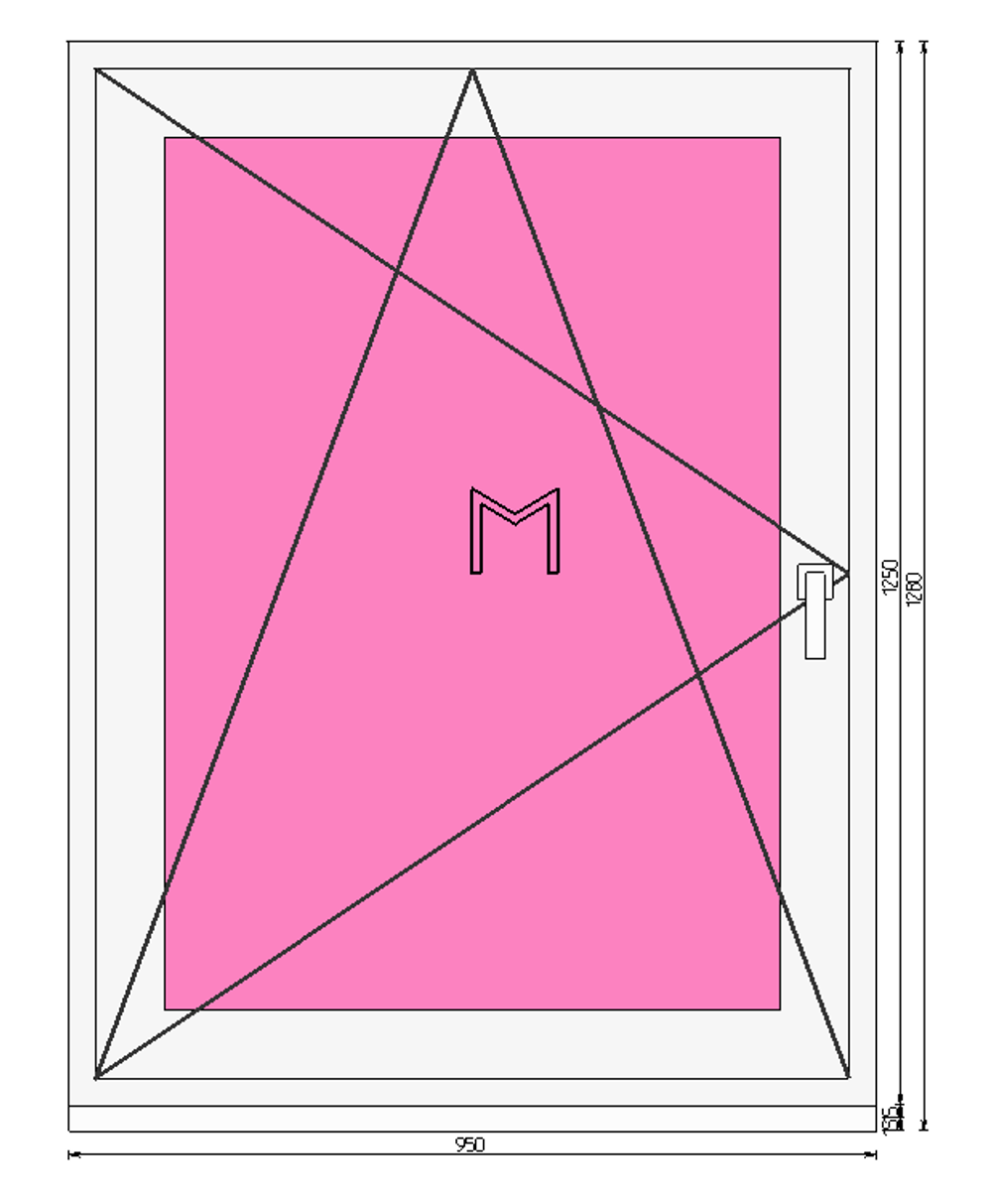 Пластиковое окно 1250 х 950 ТермА Эко + Москитная сетка