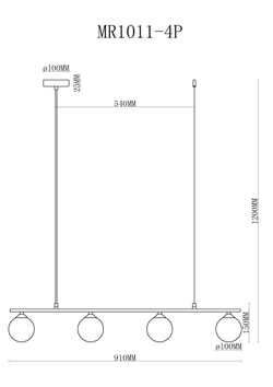 Подвесной светильник MyFar Stacy MR1011-4P