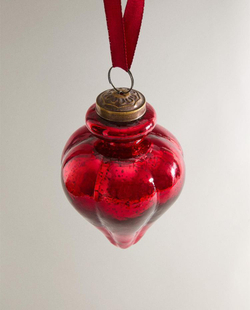 ZARA HOME УКРАШЕНИЯ ДЛЯ РОЖДЕСТВЕНСКОЙ ЁЛКИ В ФОРМЕ КАПЛИ, КРАСНЫЙ