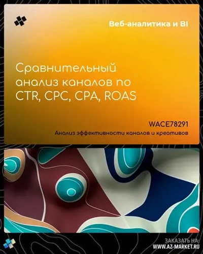 Сравнительный анализ каналов по CTR, CPC, CPA, ROAS