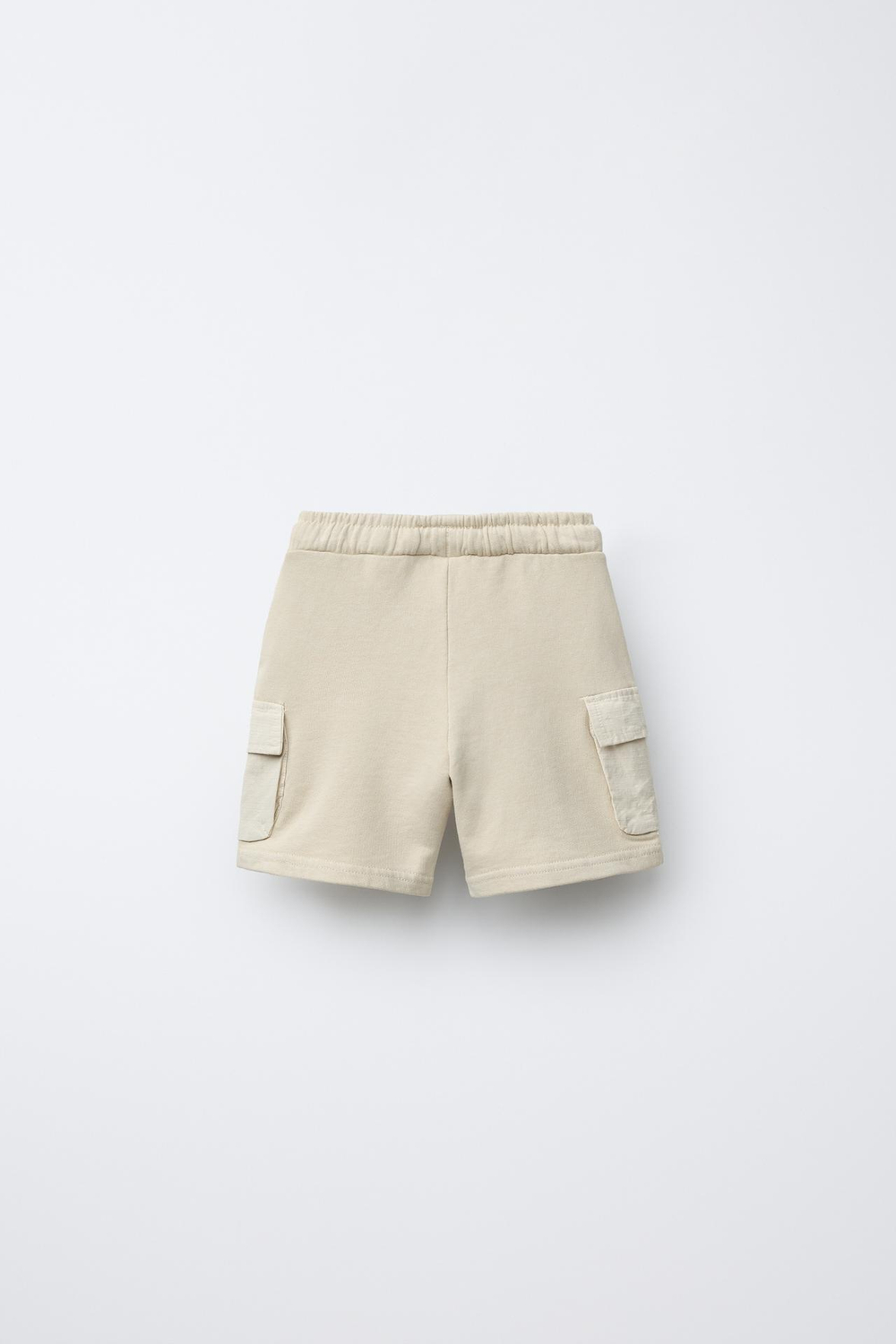 ZARA ШОРТЫ КАРГО ИЗ МЯГКОЙ ТКАНИ, ЦВЕТ ЛЬДА