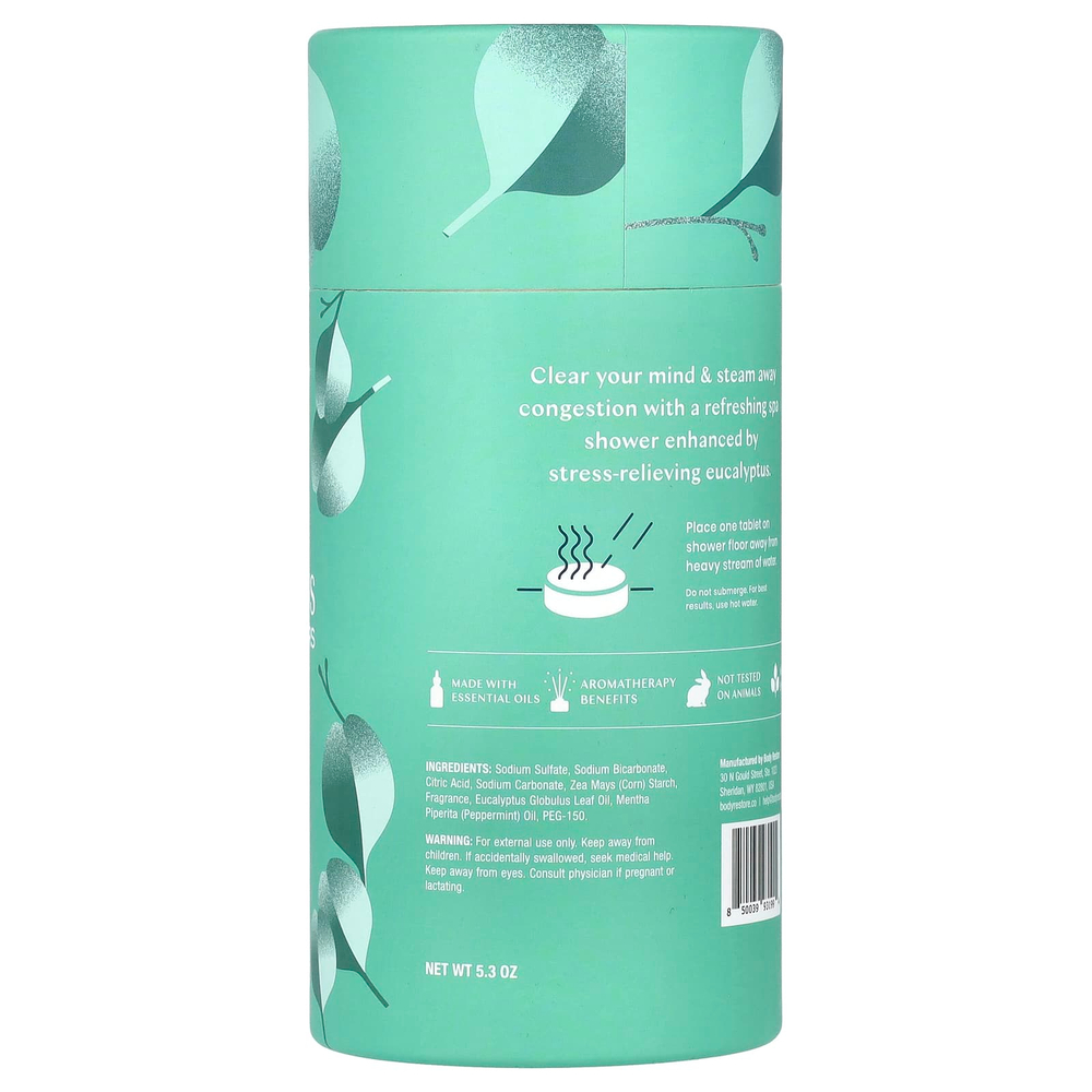 Body Restore, Пароварки для душа, эвкалипт, 6 таблеток, 5,3 унции