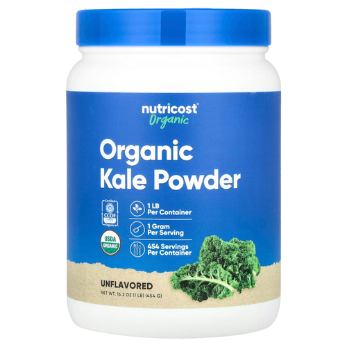Nutricost, Органическая кудрявая капуста в порошке, без добавок, 454 г (16,2 унции)