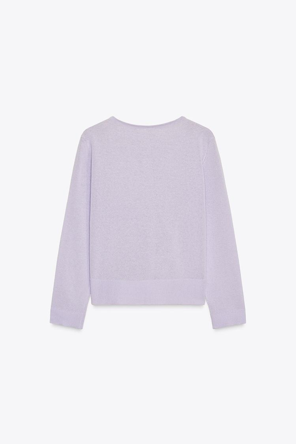 ZARA КАРДИГАН ИЗ ТОНКОГО ТРИКОТАЖА, ЦВЕТ МАЛЬВЫ