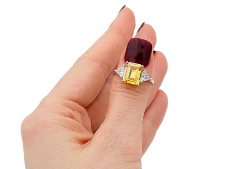 Перстень "Graff" Citrine, 10мм