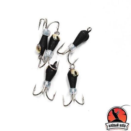 Мормышка вольф. безнасадочная "ЯМАН" Черт с петлей с латунной коронкой (короткий), d-3 мм, вес 0,6 г, бисер, цв. флуор. белый