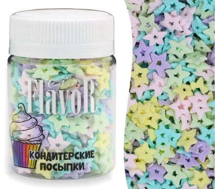 Посыпка Mr.FlavoR "Звёздочки плоские пастельные", 40 гр