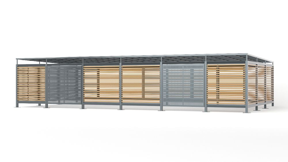 Навес для мусорных контейнеров по индивидуальному дизайну SK00100 Навес для мусорных контейнеров по индивидуальному дизайну SK00100