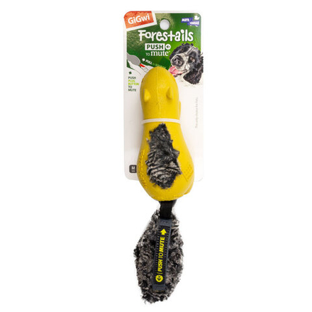 Gigwi Forestail PUSH TO MUTE игрушка для собак белка с отключаемой пищалкой 30 см