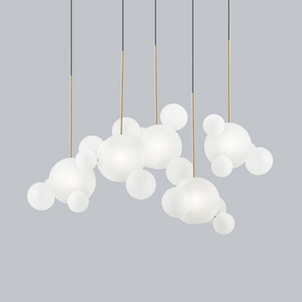 Pendant design lamp   Bolle Frosted by Giopato & Coombes (5 lampshades)