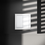 Выключатель встраиваемый VOLTUM S70 двухклавишный 10А, (белый глянцевый)