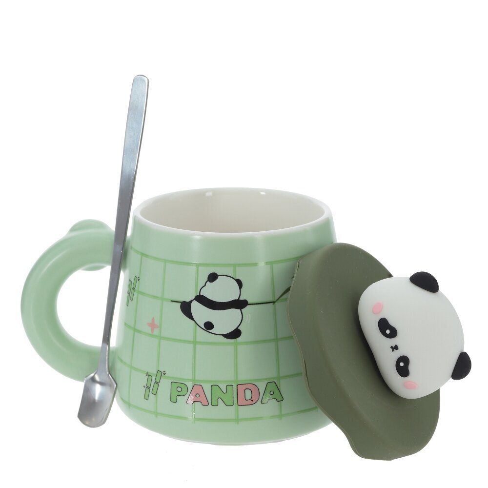 GAEM Кружка с крышкой и ложкой, 420 мл, L14 W10 H12,5 см