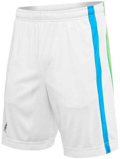 Мужские теннисные шорты Australian Side Inserts Ace Shorts - white/green/blue