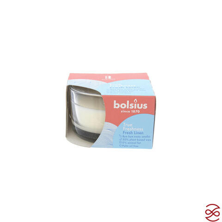 Свеча в стекле ароматическая Bolsius True freshness 50/80 Bolsius хлопок