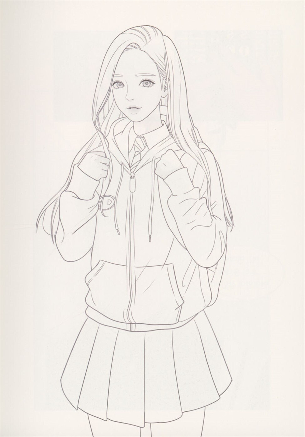 True Beauty. Korean Webtoon. Coloring Book