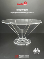 Сервировочная подставка прозрачная 25 см.