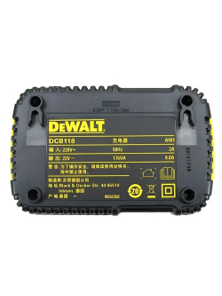 DeWalt DCB118 Быстрое зарядное устройство FLEXVOLT 18V 20V 60V MAX, с внутренним вентилятором и литиевой батареейнабор электроинструмента