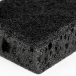 Губки для посуды SQUARE BLACK 98х66х30 мм комплект 10 шт. КРУПНОПОРИСТЫЙ поролон/абразив LAIMA (8 штук в упаковке)