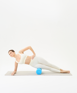 Ролик для йоги и пилатеса FA-501, 15x45 см, синий пастель