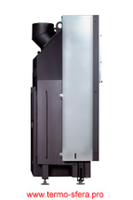 Каминная топка Экокамин ВЕГА 800 PB подовое горение принтинг черный шамот