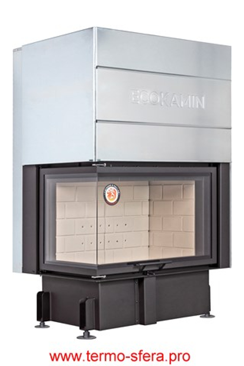 Каминная топка Экокамин ДЕЛЬТА 800 LP два стекла левая принтинг подовое горение