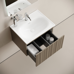 Тумба подвесная Sancos Code 590х453х400, c одним ящиком оснащенным доводчиками, цвет серо- бежевый , арт. CD60GB