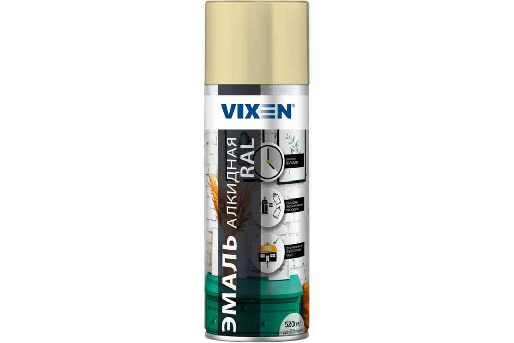 Эмаль алкидная Vixen RAL1015 светлая слоновая кость (520мл) аэрозоль