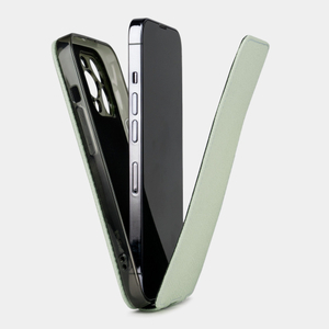 Чехол для iPhone 13 Pro из кожи теленка, фисташкового цвета