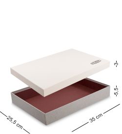 WF-04/1-B Коробка «Прямоугольник» цв.сер./бел.