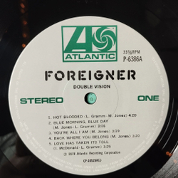 Винтажная виниловая пластинка LP Foreigner Double Vision (Japan 1980) (Obi) Hot Blooded