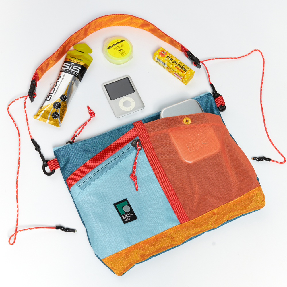 Сумка Sacoche голубой/бирюзовый/морковный