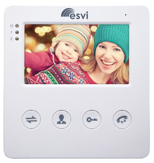 EVJ-4(w) цветной CVBS 4.3 видеодомофон на две вызывные панели, слот microSD
