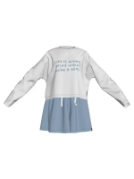 Осенний костюм для девочки, лонгслив и шорты