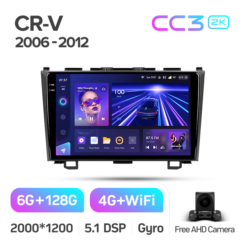 Teyes CC3 2K 9"для Honda CR-V 2006-2012