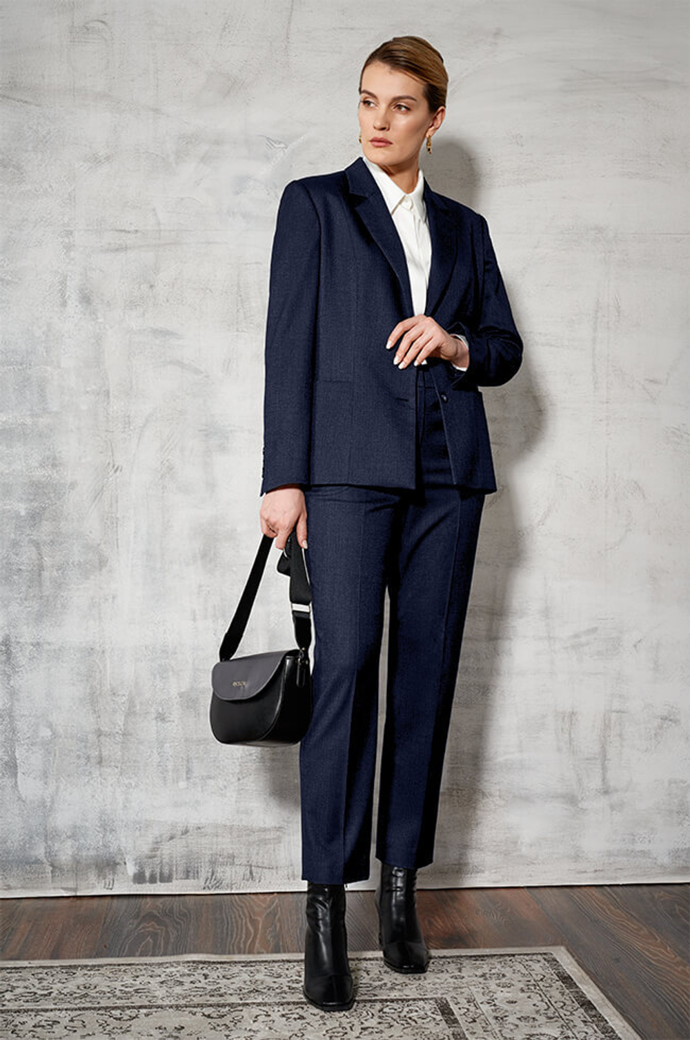 1776 Жакет женский (синий жаккард)