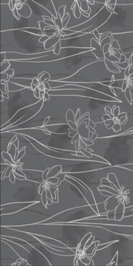 Керамогранит Floresta 17552 цветы серый ректификат