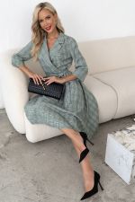 Платье в клетку (мятный/клетка) Р11-1225/4 Nikol