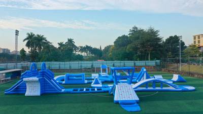 Большой аквапарк на воде «Пляжное путешествие 2» 38×36×4,5 м