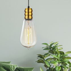 Светильник подвесной ЭРА PL13 E27 - 3 GB под лампу E27 провод 1 м золотой бронзовый